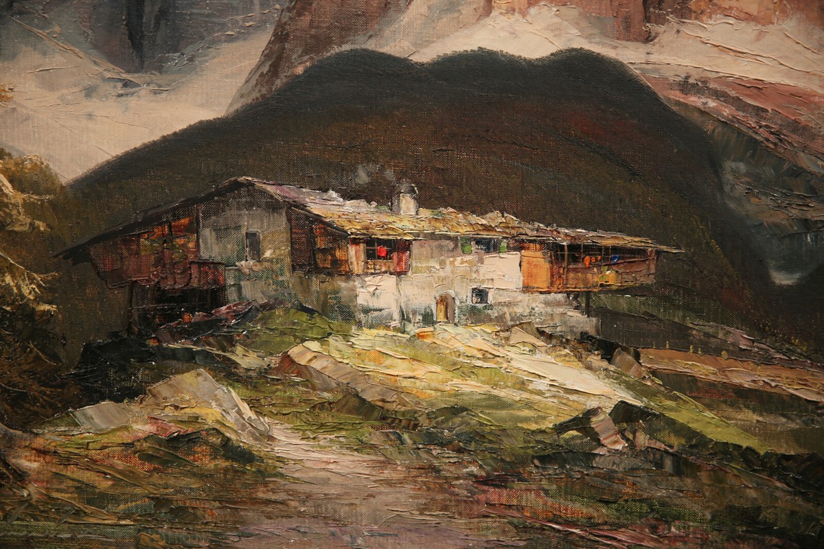 Mountain Landscape with House on Hills, signed and dated 1968 | eBay