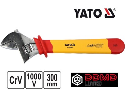 isolierter Schraubenschlüssel verstellbar VDE 1000V 300mm 12'' Yato YT-20942