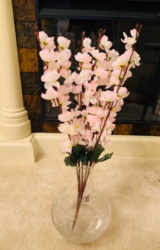 silk artificial flowers Peach Blossom , Seven stems Color-pink , yellow ,red - Bild 1 von 12