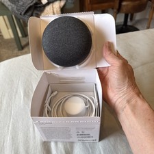 Google Home Mini Smart Assistant - Charcoal GA00216-US Never Used