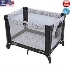 Automatic Folding Legs Wheels Playard Durable Frame Breathable Mesh Fabric Handy