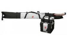 Deluxe 135 Two-Piece Ski and Boot Bag Combo Boxed, Silver/Black, 185 cm
