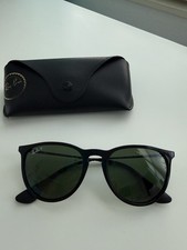 Ray Ban Erika Classic RB4171 601/2P 54mm Black Frame Polarized Green Lens