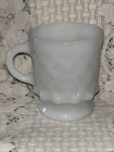 Vintage Fire King Kimberly Diamond Coffee Cup/Mug 8 oz White Anchor Hocking