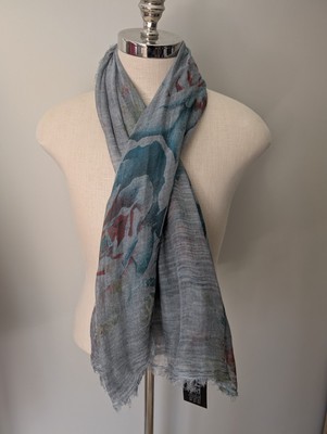 NWT Etcetera Sheer Sample Scarf Wrap 54x58