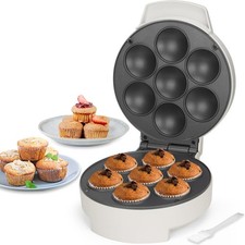 Mini Cupcake Maker Machine 7 Cup Non-Stick Muffin Baking Maker for Kids Compact