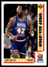 James Worthy 1991-92 Upper Deck  #25 Lakers NBA READ FREE SHIPPING AutographDen
