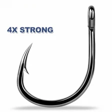 NEW 25~100Pcs Circle Hooks Sea Fishing Hooks Wide Gap Catfish Hooks Sharks Hooks