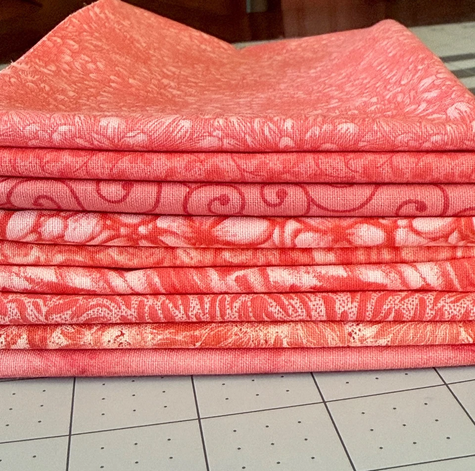 ALL CORAL Fat Quarters - 9 DESIGNS - Image 3 of 3