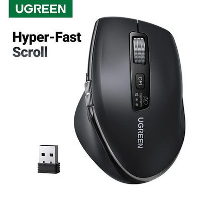 UGREEN Wireless Mouse Bluetooth 5.4 2.4G Hyper-Fast Scroll 5000DPI Ergonomic