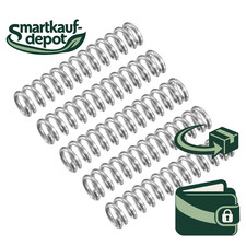 Druckfeder 304 Edelstahl 6mm AD 1mm Draht 30mm L&auml;nge 5 St&uuml;ck Spiralfeder Silber