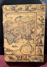 Faux Old World Map Book Hidden Treasure Box 103/4 X 7 1/2 X 3