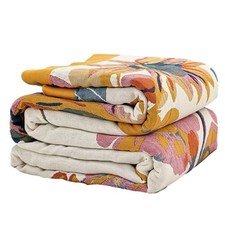 Boho Throw Blanket for Bed 60  x80  , 100 Cotton Woven 60  x 80  G - Boho Floral