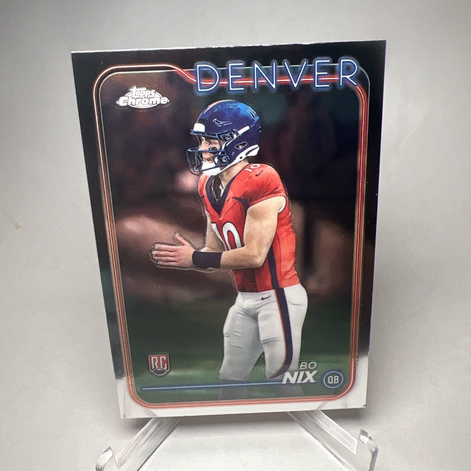 2024 Topps Chrome - Rookies Bo Nix #206 (RC)