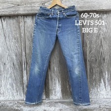 Levi's 501 Big E Jeans 60s 70s Vintage Original W29 L28 Button Fly Red Tab Vtg