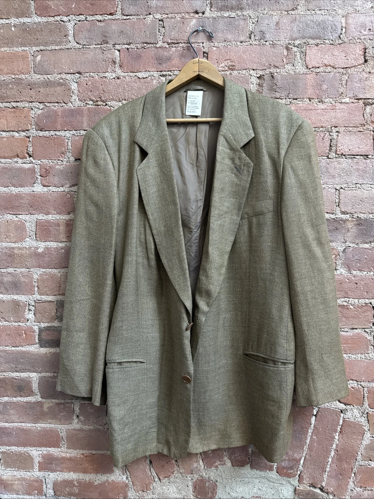 Giorgio Armani — Vintage Giorgio Armani Men’s Jacket, Sz 54, Mocha Linen/Viscose Italy