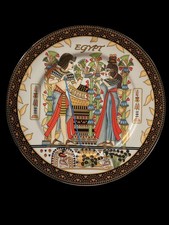 Egyptian Hand Made Porcelain Plate Wedding Ritual 8.5 Inch