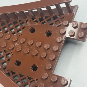 LEGO Lot of 2 - 47988 Boat Bow Top 14x12 & 48000 Deck Brick 16x16x1 - Red. Brown