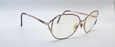 Vintage Luxottica G563 Brown Gold Oval Titanium Sunglasses FRAMES ONLY