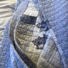 Vintage King Reversible Nautical Coverlet  Co...