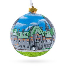Parliament Hill and Buildings, Ottawa, Canada Glass Ball Ornament 4 Inches