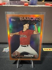 2024 Topps Pro Debut Drew Thorpe Orange Foil /25 Barons White Sox