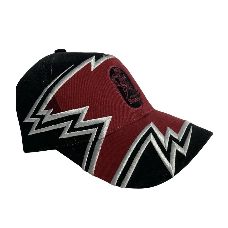 Hershey Bears Hat Cap Strap Back Mens Black Red AHL Hockey Zig Zag Embroidered - Image 4 of 4