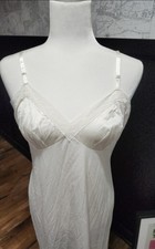White Vintage Vanity Fair Slip Dress Nightgown 36 Nylon