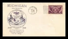 DR JIM STAMPS US COVER MICHIGAN CENTENNIAL FDC SCOTT 775 GRIMSLAND CACHET