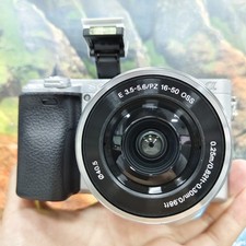 Sony Alpha A6300 24.2MP Mirrorless Digital Camera with 16-50 Lens -Silver Tested