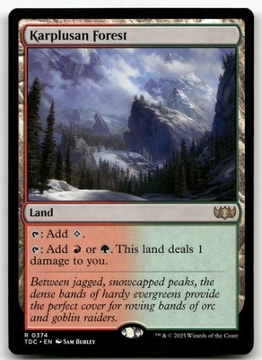 Karplusan Forest #374 (NM) Tarkir Dragonstorm TDC Magic MTG