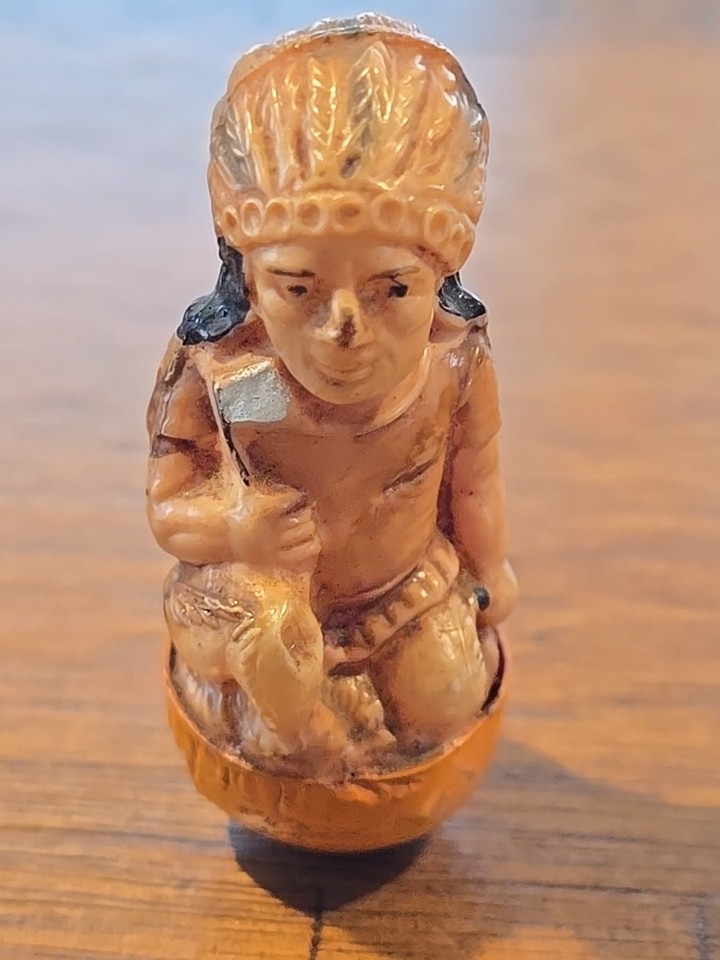 Antique Celluloid Native American Roly-Poly Toy Rockledge Fl Tourist ...