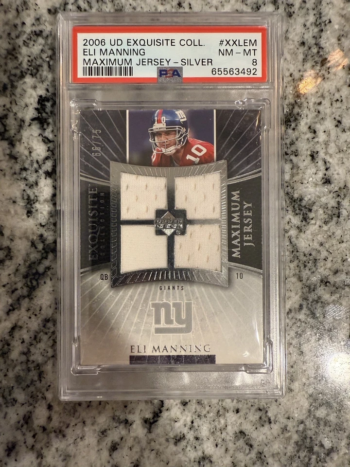 2006 2007 2008 Upper Deck Exquisite collection patch ELI MANNING GOLD Lot PSA - Image 4 of 4