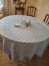 NAPPE RECTANGULAIRE 130x200 + DOUZE SERVIETTES 45x50, assorties, coton, vintage.