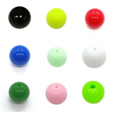 10pcs 30mm big heavy round acrylic beads choice of colours for Jewellery Making