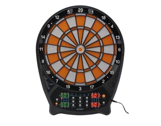 Crivit Elektronische Dartscheibe Dartboard LED 12 Darts weiss/orange B Ware