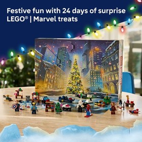 LEGO Marvel Advent Calendar 2026, 317 Pieces, 6 Festive Marvel Minifigures,