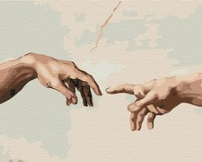 Malen nach Zahlen auf Keilrahmen Erschaffung Adams Bild Ausmalen nach Zahlen