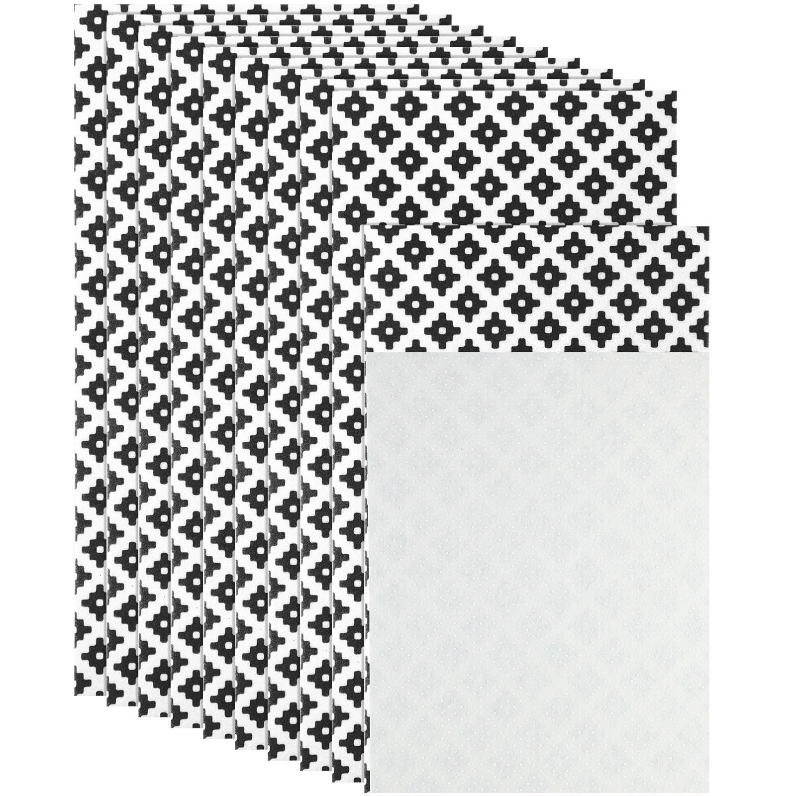 10-Pack Absorbent Refrigerator Shelf Liners – Non-Slip Fridge Mats for Spills & Messes