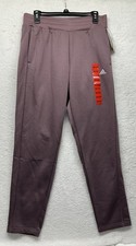 Adidas Womens Size M Purple Relaxed Fit Tapered Fleece Pants New U9 
