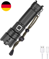6000 Lumen Led Taschenlampe, XHP70.2 Taschenlampe Aufladbar Taktische Taschenlam