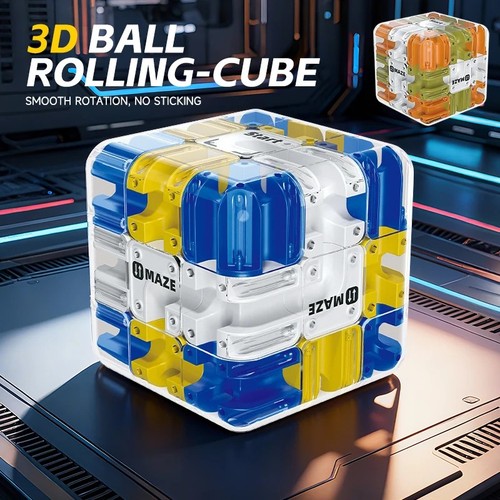 Grand Cube Labyrinthe 3D Puzzle Maze - Jeu Cérébral Coloré Pour Enfants Et Adultes