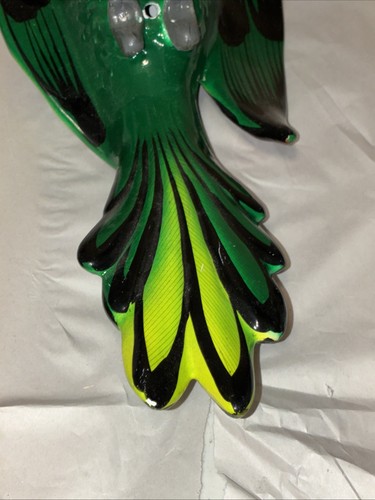 Mexican Parrot Bird Hang Perch Art Pottery Ceramic Talavera Style - Picture 7 of 7