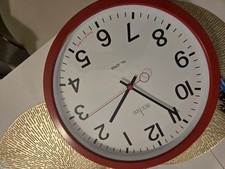 Acctim “Kempston” 35cm Station Wall Clock, Red - NEW RRP £42.00