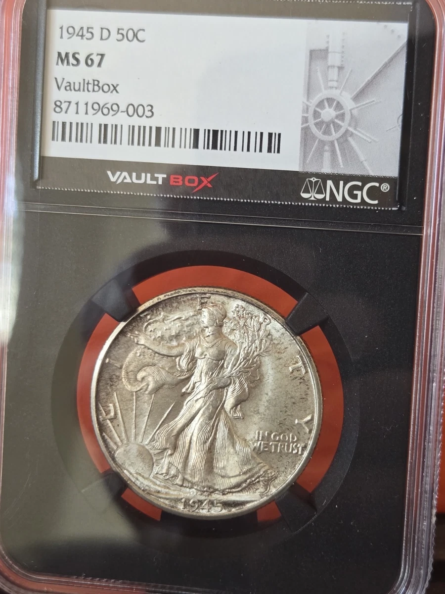 MS 67 Graded 1945 Year Liberty Walking Half Dollars (1916-1947