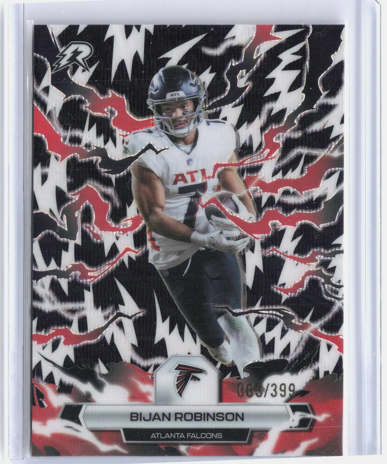 2025 Topps Resurgence #5 Bijan Robinson Black & White Surge Refractor #/399