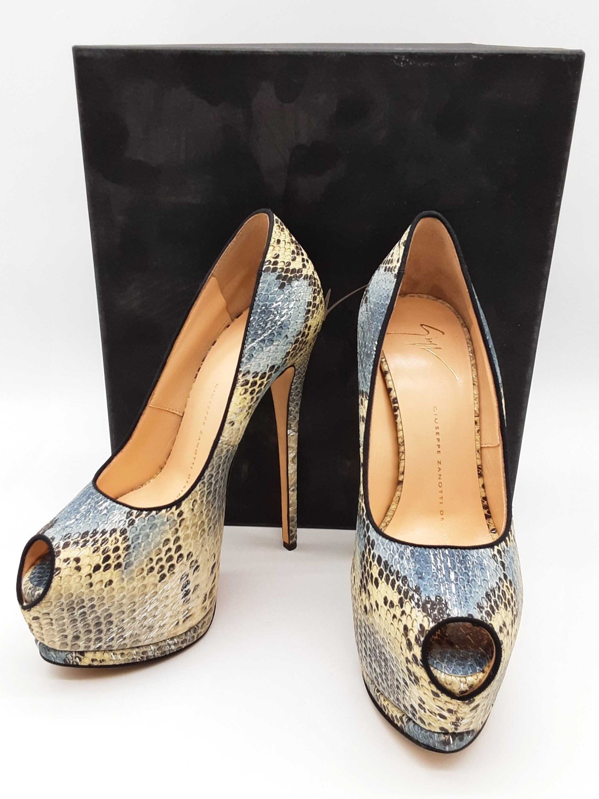 Giuseppe Zanotti Sharon Tricolor Python Embossed … - image 2