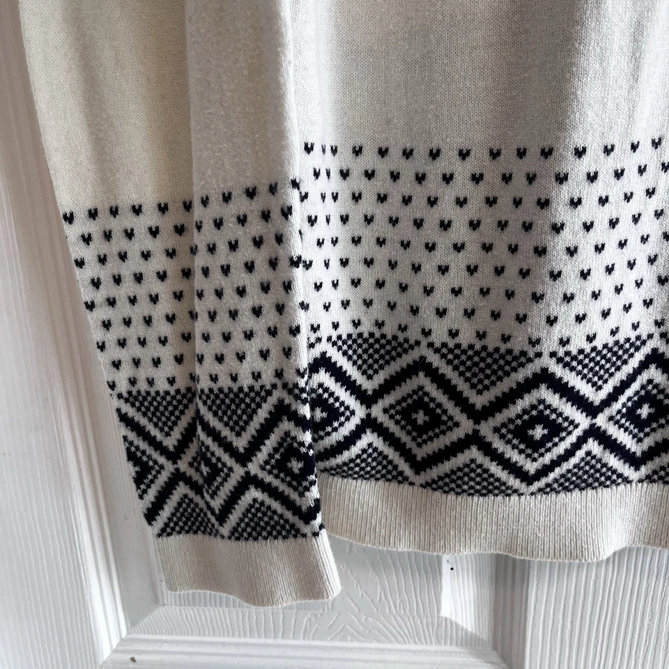 Talbots винтажный разноцветный зимняя собака длинным рукавом Рождественский праздничный свитер - Изображение 4 из 4