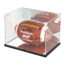 Football Display Case with Mirror Back and Base Acrylic Display Case 12x8x8