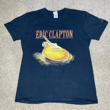 Eric Clapton World Tour 2011 Shirt Medium Black Gilman 100% Cotton Guitar